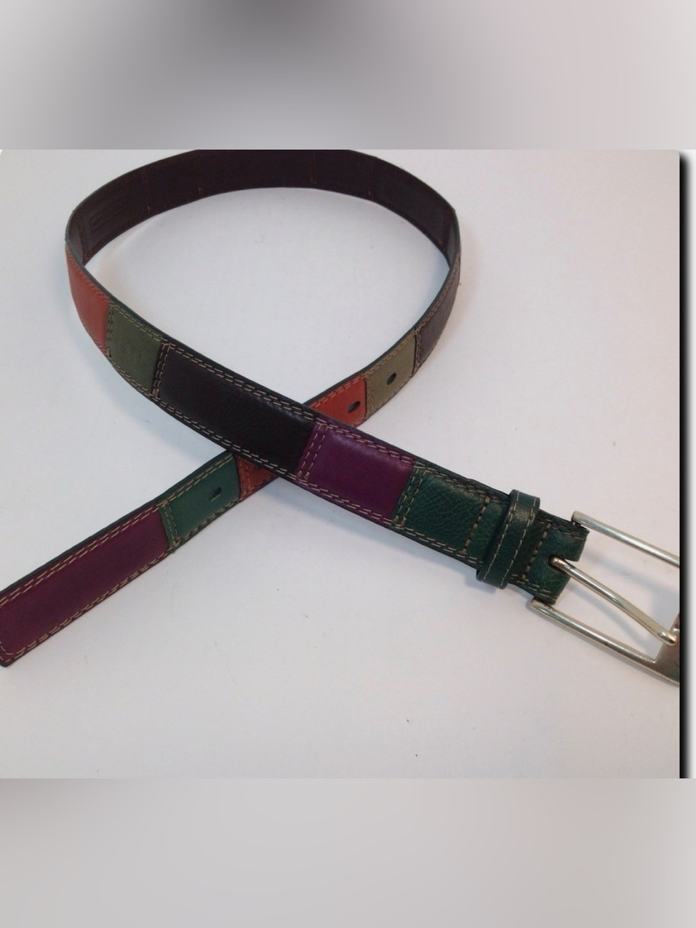 Fossil Patch Genuine Leather‎ Belt Size M